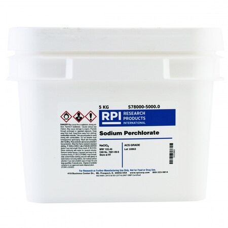 Rpi Sodium Perchlorate, ACS Grade, 5 KG S78000-5000.0